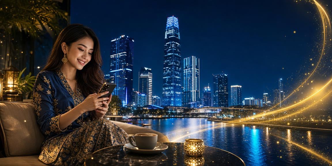 Pengguna di Kuala Lumpur mengakses platform taruhan sukan 2135 melalui telefon pintar